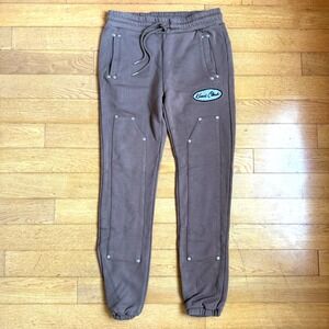 Keiser Clark Brown Sweatpants Joggers‎ Size S Studded Patch LA Streetwear